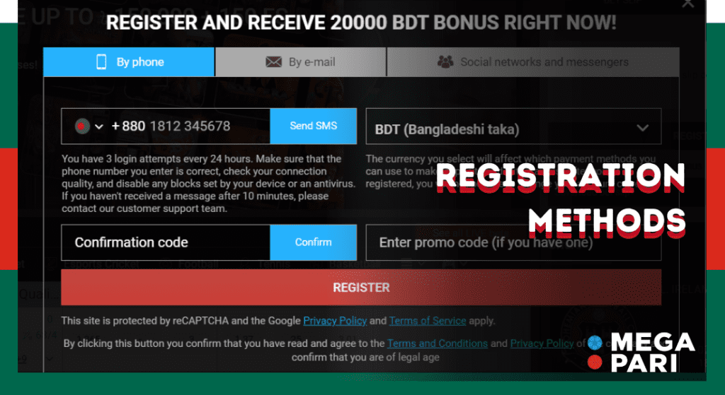 How to register at Megapari and Start Playing?